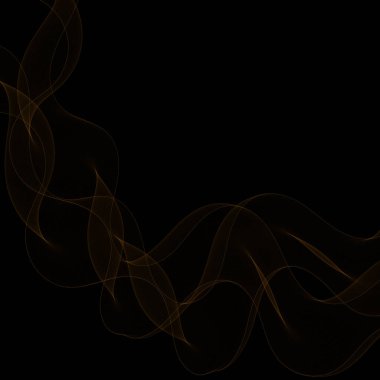 Altın neon dalgalar. soyut eğriler