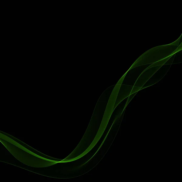 Abstracte Groene Neon Golf Vectorachtergrond — Stockvector
