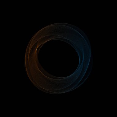 Siyah arkaplanda renk çemberi