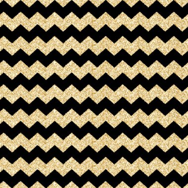 Altın parıldayan zigzag dalgaları. siyah zikzak çizgileri