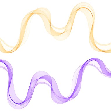 Bir dizi renk dalgası. vektör illüstrasyonu