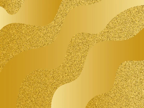 Sfondo Astratto Del Vettore Geometrico Forme Liquide Glitter Oro — Vettoriale Stock