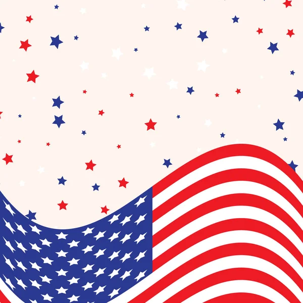 Happy Free Veterans Day Novembro Creative Usa Flag Style Template —  Vetores de Stock