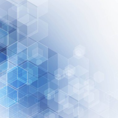 Soyut mavi altıgenler. Sunum için arkaplan