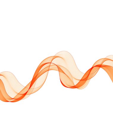 Beyaz arka planda izole edilmiş turuncu soyutlama dalgası. Reklam düzenleme sistemi. Vektör grafikleri.