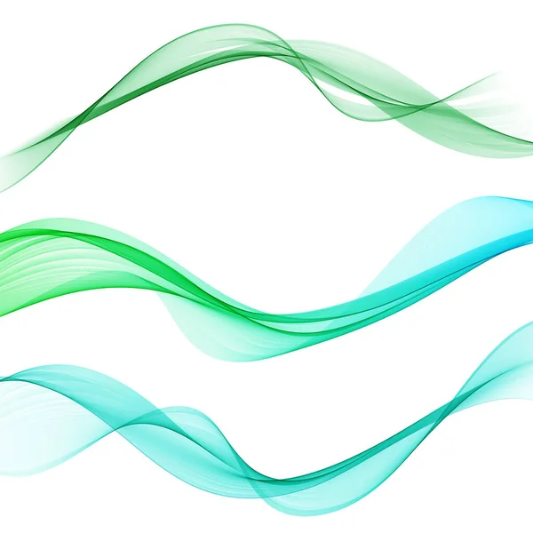 Conjunto Ondas Vectoriales Abstractas Imagen Fondo — Vector de stock