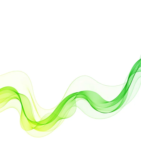 绿色抽象波 列报方式 — 图库矢量图片