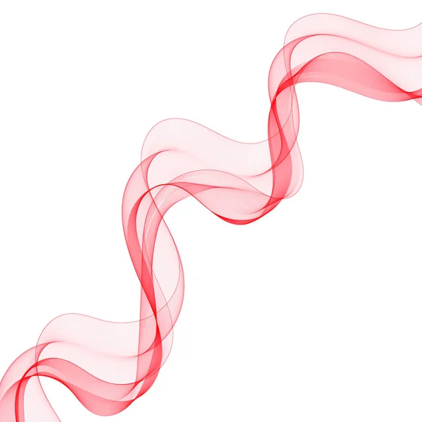 白い背景に孤立した赤い抽象波 広告レイアウト ベクトルグラフィックス — ストックベクタ