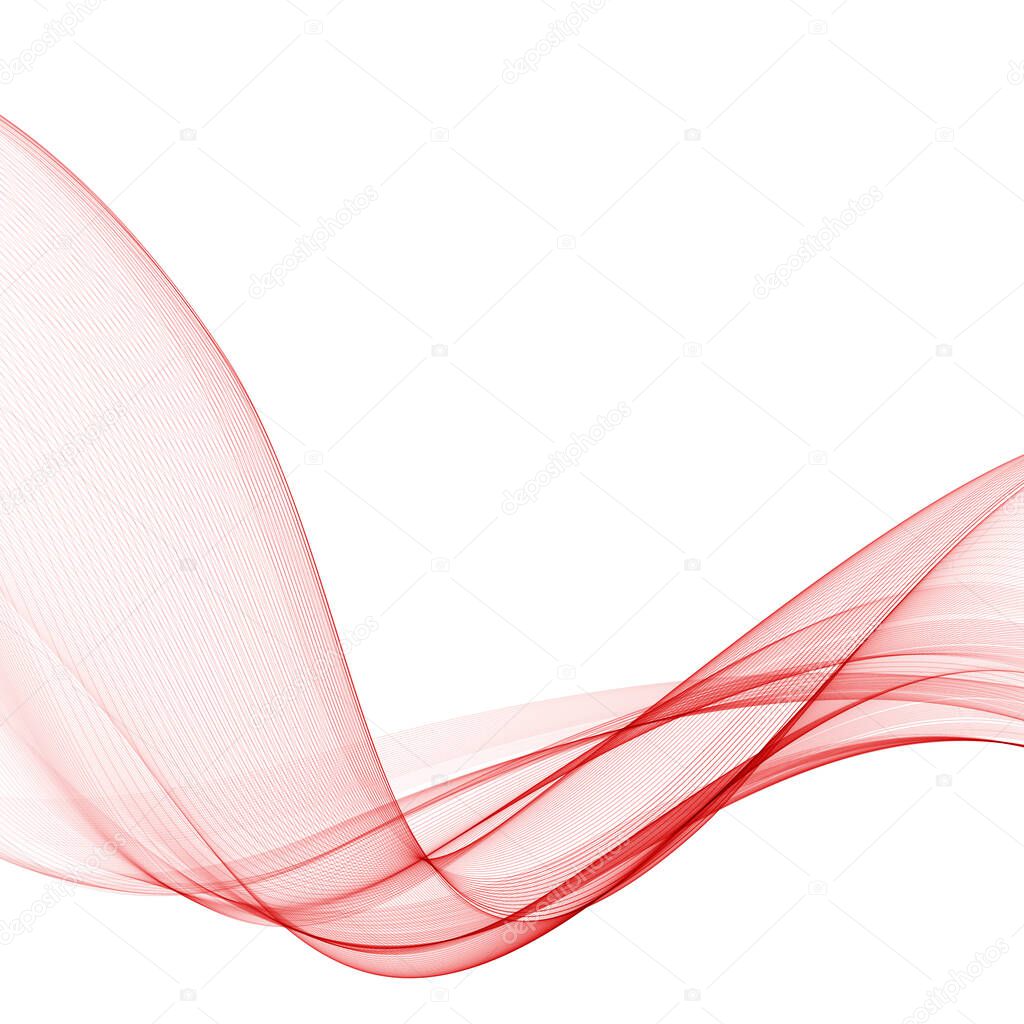 Red abstract wave. Layout for presentation