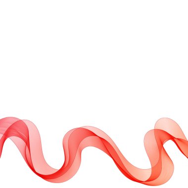 Soyut eğriler. Kırmızı renkli çizgiler. vektör dalgası