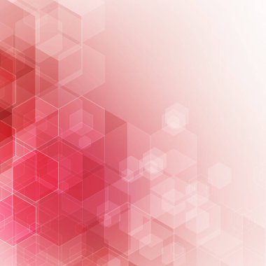 Soyut kırmızı vektör altıgen arkaplanı