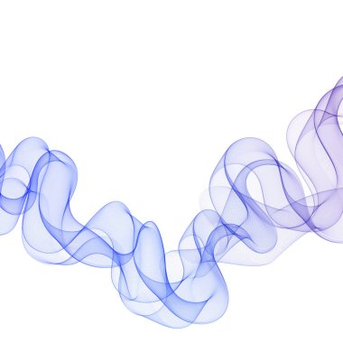 Mavi dalgalı düz çizgiler. Vektör soyut arkaplanı. Bir tasarım ögesi olarak dalga.