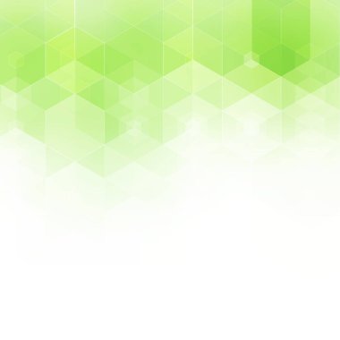 Açık yeşil altıgen vektör arkaplan mozaiği. Soyut tarzda renkli bir illüstrasyon. İş tasarımı için altıgen şablon.