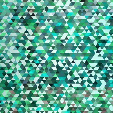 Açık renkli, yeşil vektör altıgen mozaik kaplama. Renkli düşük polimerli illüstrasyon soyut tarzı. Tasarımınız için yeni bir doku.