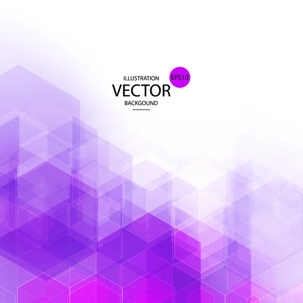 Fond Abstrait Hexagone Violet Disposition Vectorielle Pour Publicité — Image vectorielle