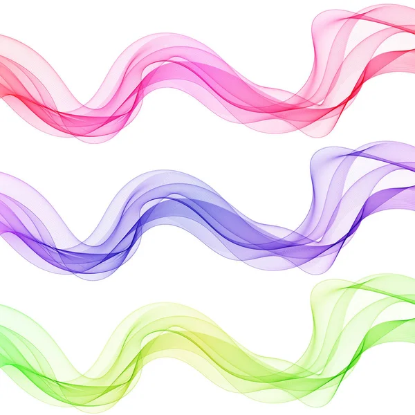 Farbige Wellen Abstrakte Vektorgrafiken Wellen Für Werbung — Stockvektor