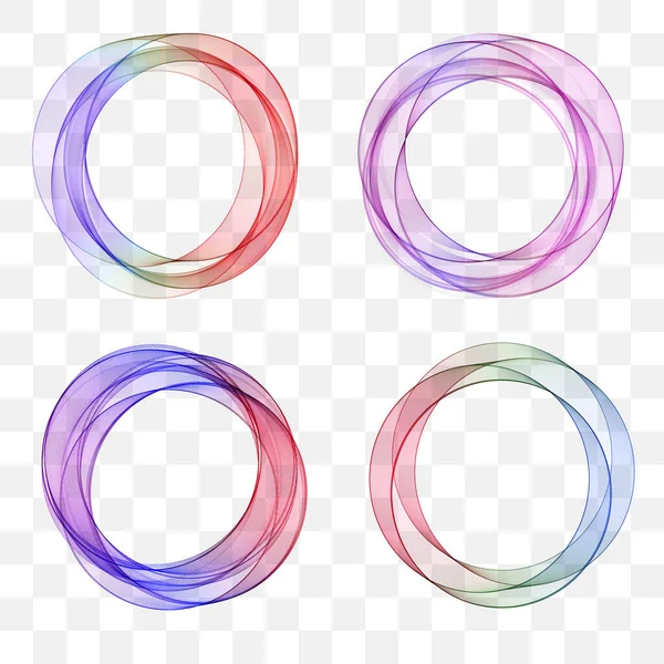 Çemberli renkli soyut arkaplan kümesi