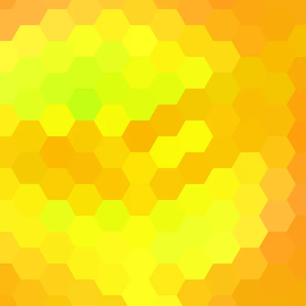 Hexagones Orange Jaune Style Polygonal — Image vectorielle