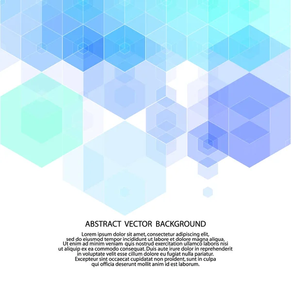 Fondo Hexágono Azul Abstracción Geométrica — Vector de stock