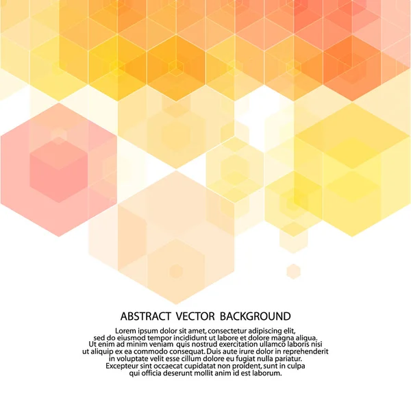 Colored Hexagon Background Polygonal Style — Stock Vector