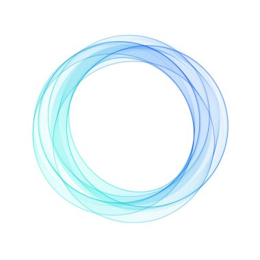 Mavi daire. Soyut dalga. Reklam için logo düzeni
