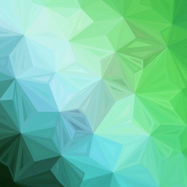 Yeşil ve mavi üçgen arka plan. Geometrik tasarım ögesi