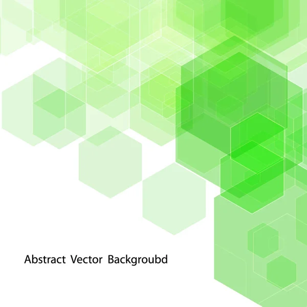 Grüner Sechseck Hintergrund Geometrische Abstraktion — Stockvektor