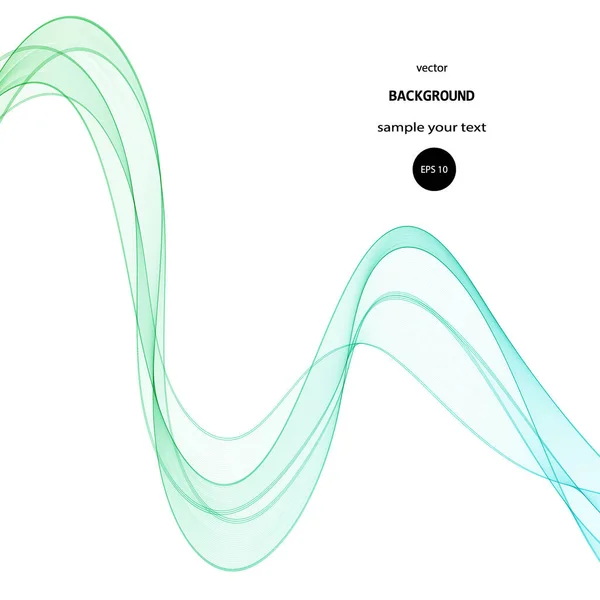 Blauwe Abstracte Golf Gebogen Lijnen — Stockvector