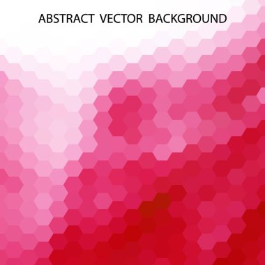 Kırmızı altıgen arka plan. Geometrik soyutlama