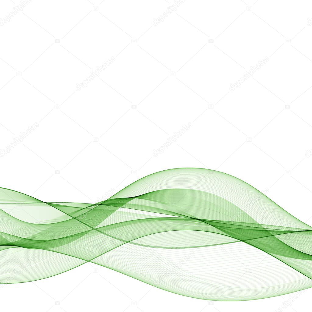 green wave. abstract vector graphics