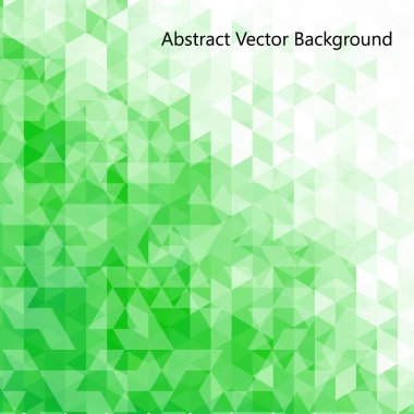 Yeşil üçgen arka plan. Geometrik tasarım ögesi