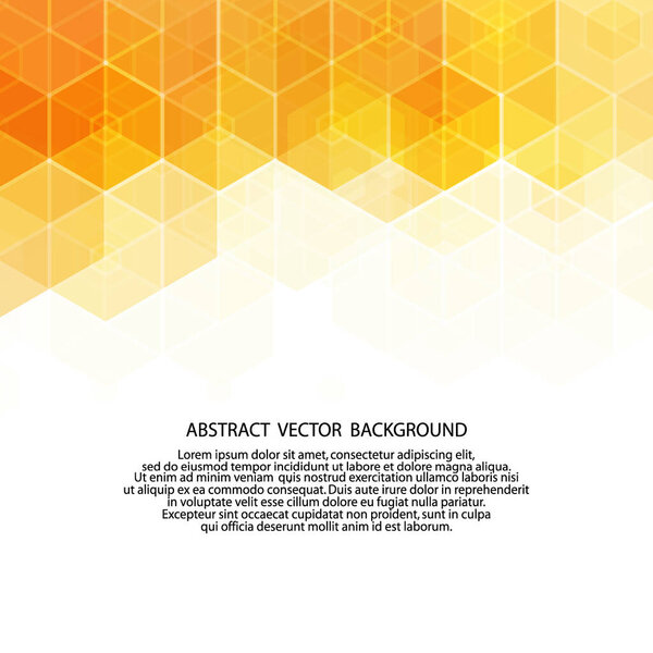 Yellow Hexagon colored background. Presentation template
