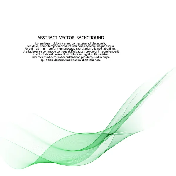 Green Wave Abstract Vector Graphics — Stock Vector