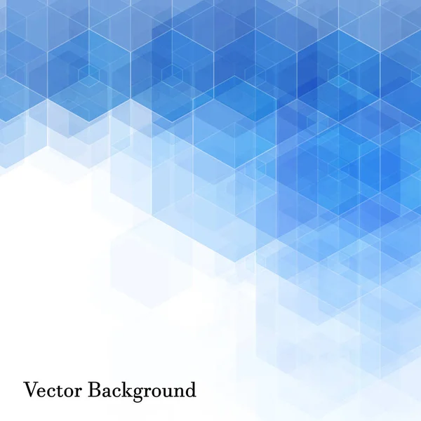 Fond Hexagonal Bleu Abstraction Géométrique — Image vectorielle