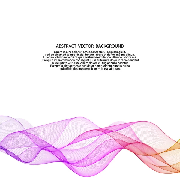 Onde Vectorielle Abstraite Élément Design Modèle Publicité — Image vectorielle