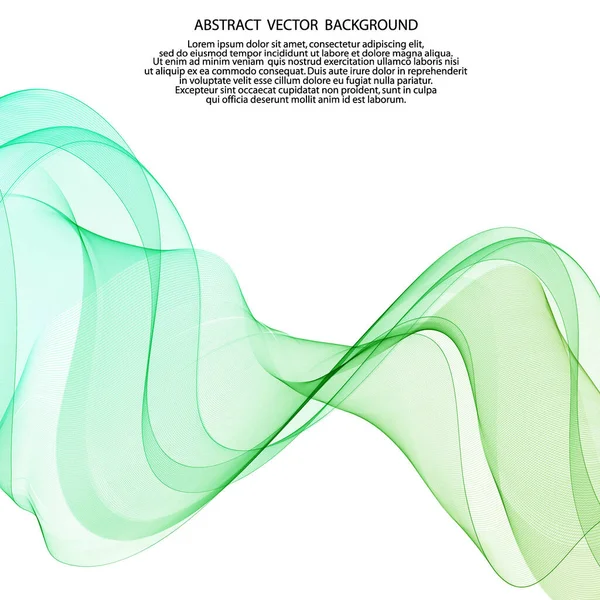 Grüne Welle Abstrakte Vektorgrafiken — Stockvektor