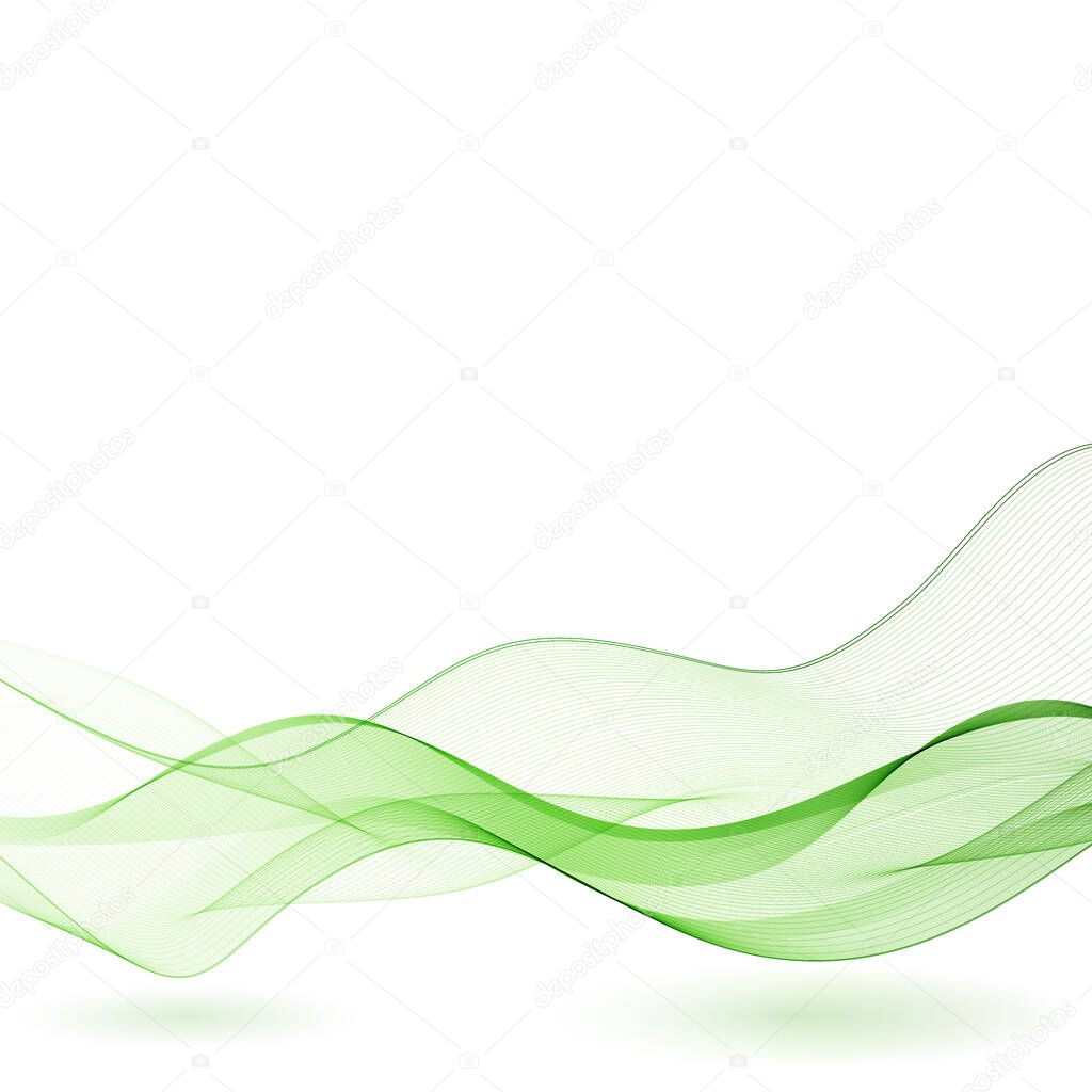 Abstract vector background. Design element - colored waves. curved lines isolated on white background