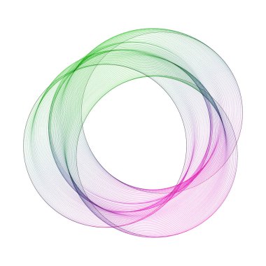 Soyut renk dalgası vektör arkaplanı. Bir daire