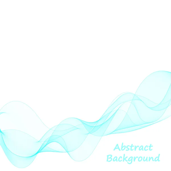 Smooth Wavy Blue Lines Form Abstract Waves — Stock Vector