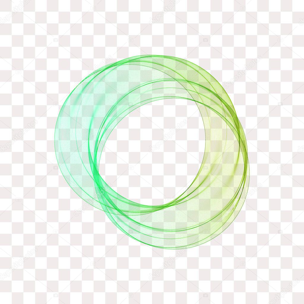 Abstract color wave vector background. A circle