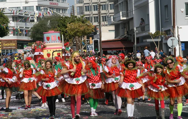 Limassol Chipre Febrero 2017 Festival Anual Carnaval Limassol Karnavali Lemesou — Foto de Stock