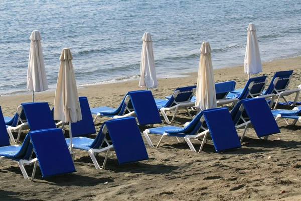 Spiaggia Limassol Vuota Novembre — Foto Stock