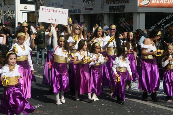 Limassol Cipro Febbraio 2017 Carnevale Annuale Limassol Grand Carnival Parade — Foto Stock