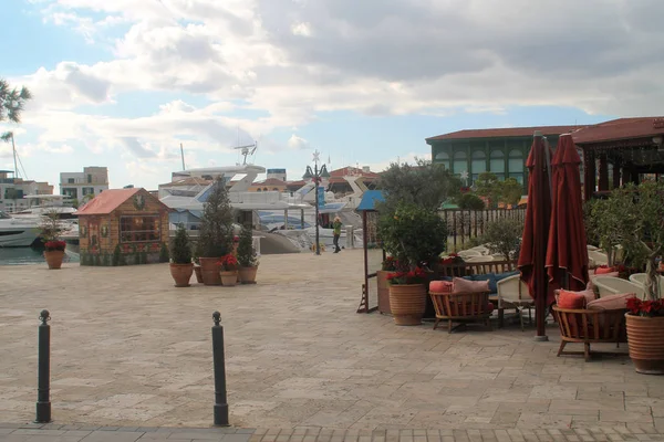 Limassol Chipre Dezembro 2018 Vista Rua Limassol Marina — Fotografia de Stock
