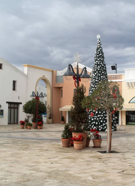 Limassol Cipro Dicembre 2018 Albero Natale Piazza Limassol Marina — Foto Stock