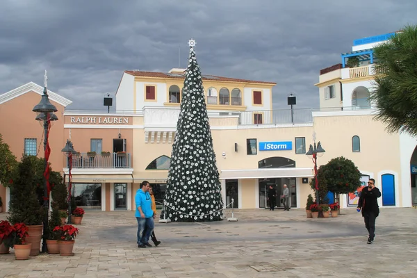 Limassol Cipro Dicembre 2018 Albero Natale Piazza Limassol Marina — Foto Stock