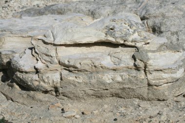 Akdeniz kıyı şeridi beyaz kayalar