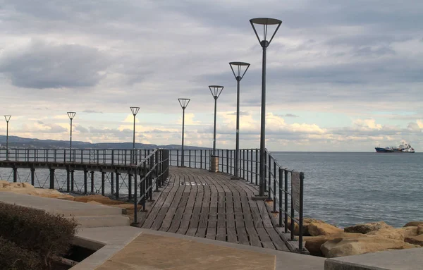 Pasarela Paseo Marítimo Limassol — Foto de Stock