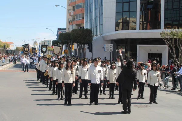 Limassol Chypre Mars 2019 Fanfare Est Prête Commencer Défilé Fête — Photo