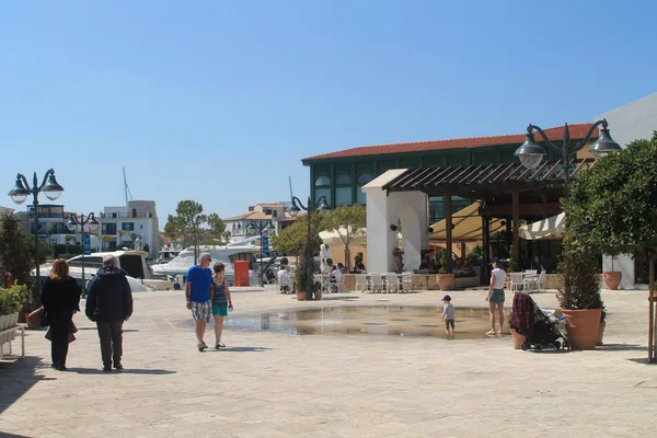 Limassol Cipro Marzo 2019 Piazza Limassol Marina Con Una Piccola — Foto Stock